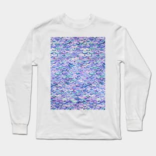 Marble Mosaic in Amethyst and Lapis Lazuli Long Sleeve T-Shirt